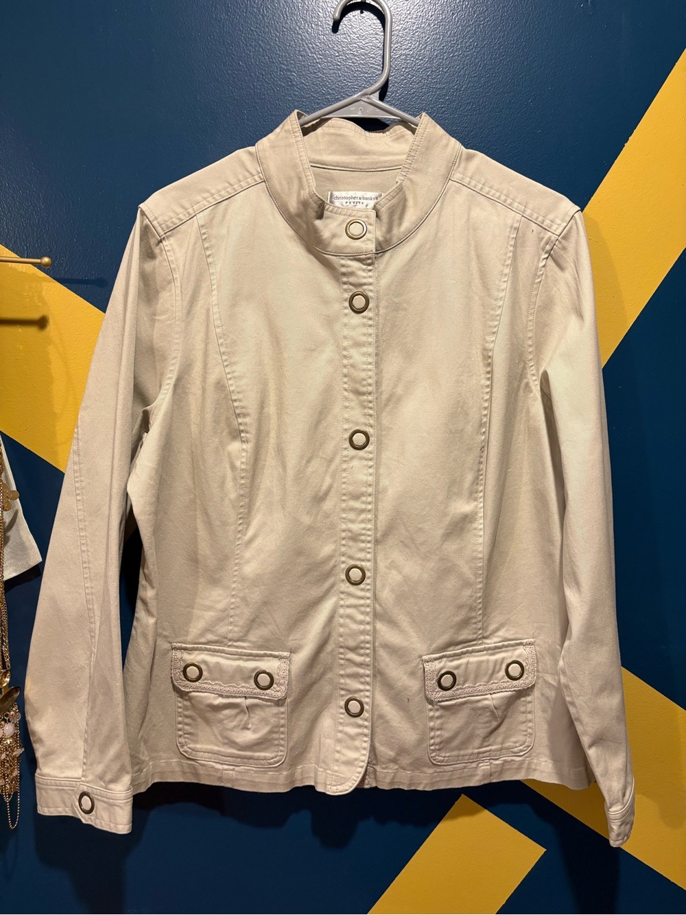 Christopher & Banks Beige Lightweight Jacket EUC